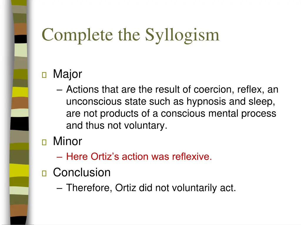 complete the syllogism 1