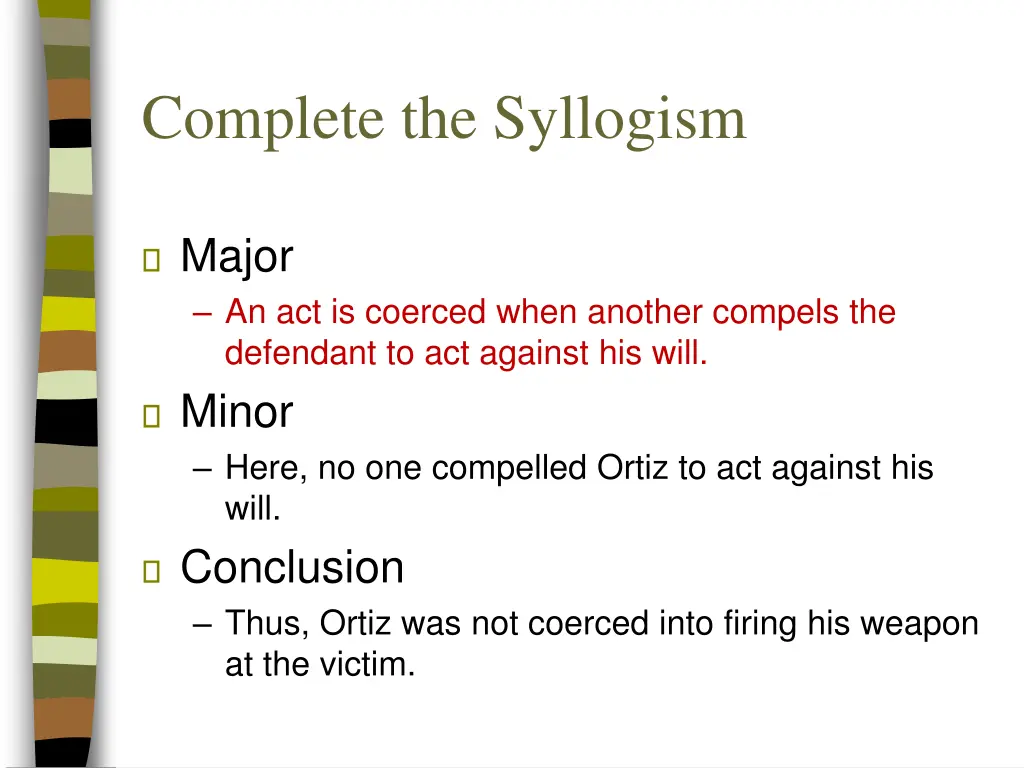 complete the syllogism 3