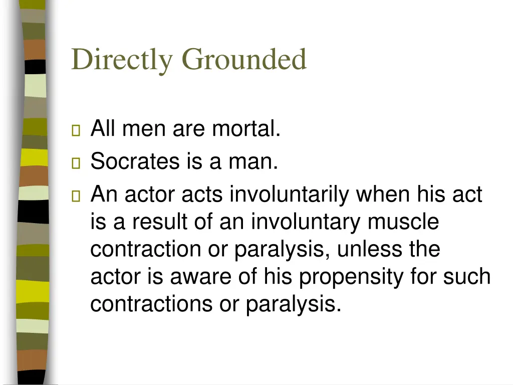 directly grounded