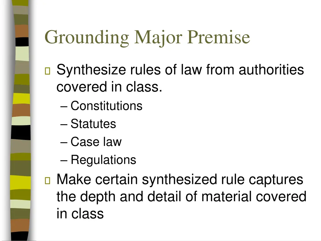 grounding major premise