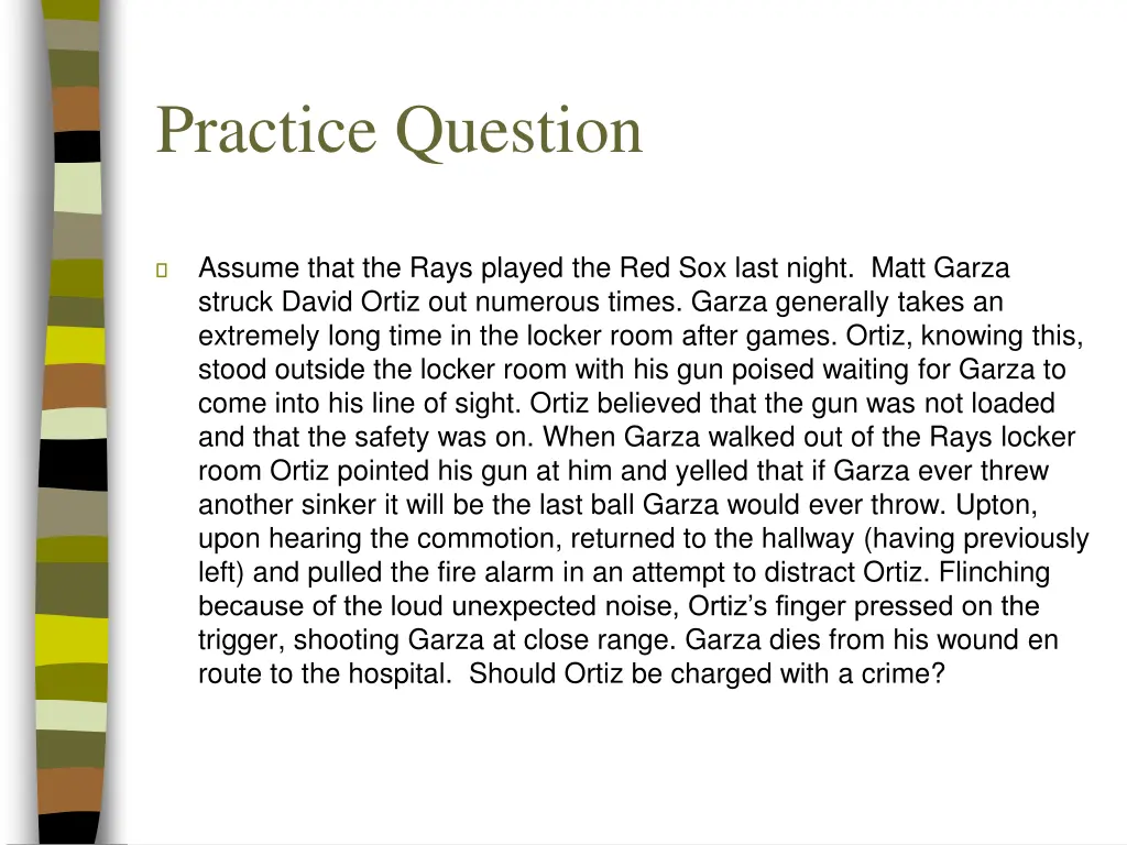 practice question