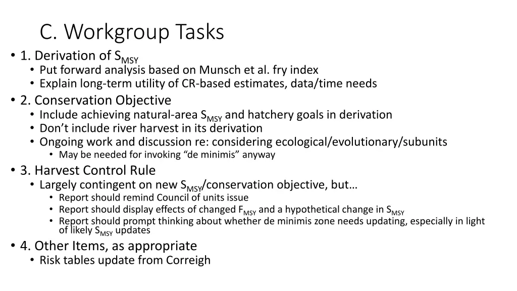 c workgroup tasks 1 derivation