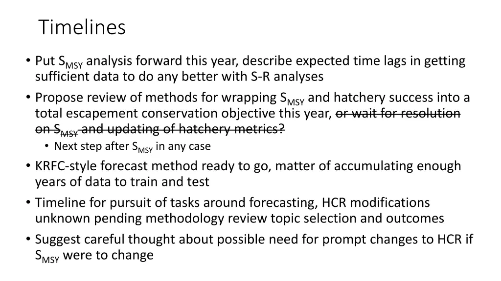 timelines