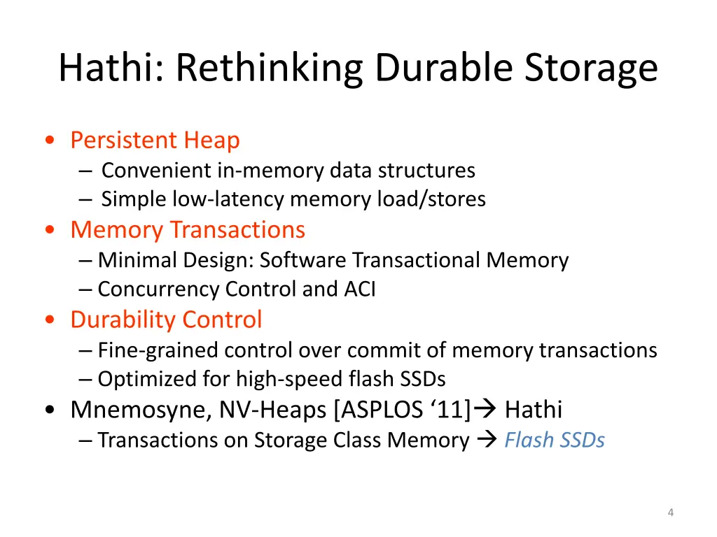 hathi rethinking durable storage