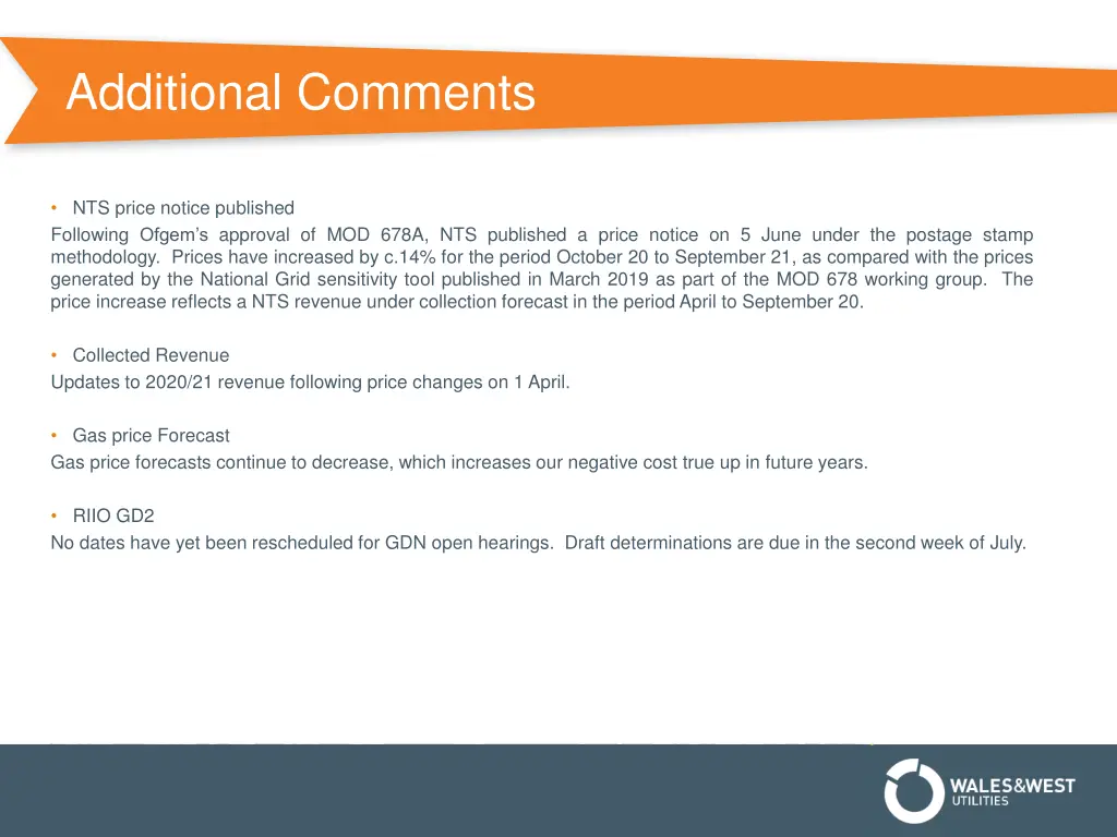 additional comments