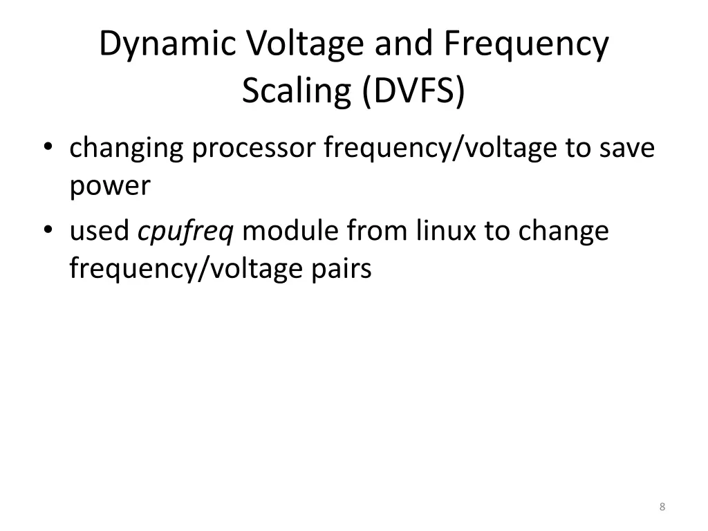 dynamic voltage and frequency scaling dvfs