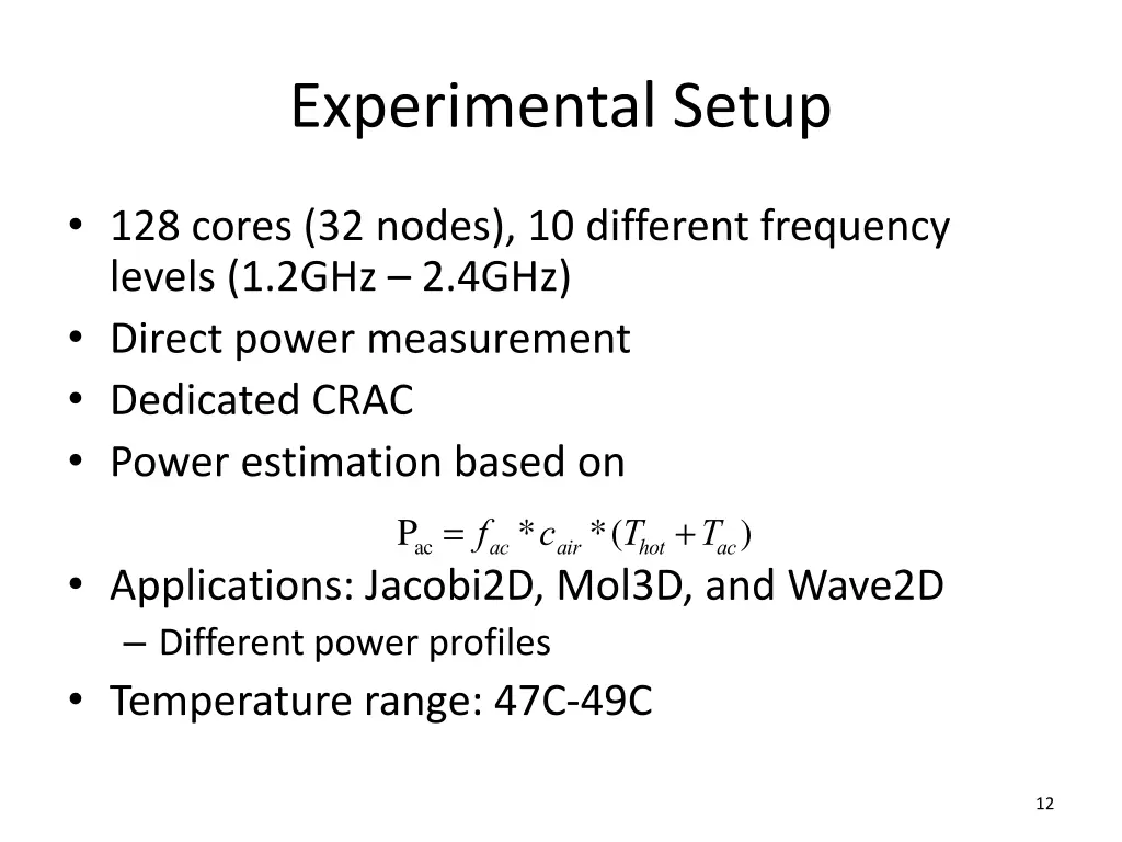 experimental setup