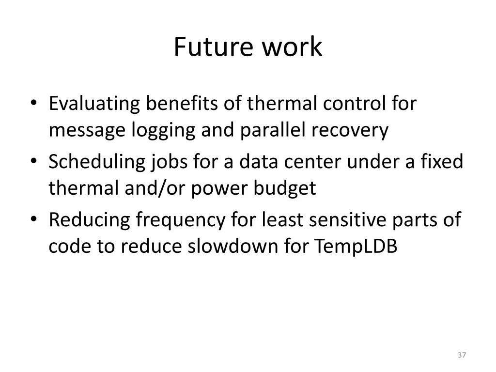 future work