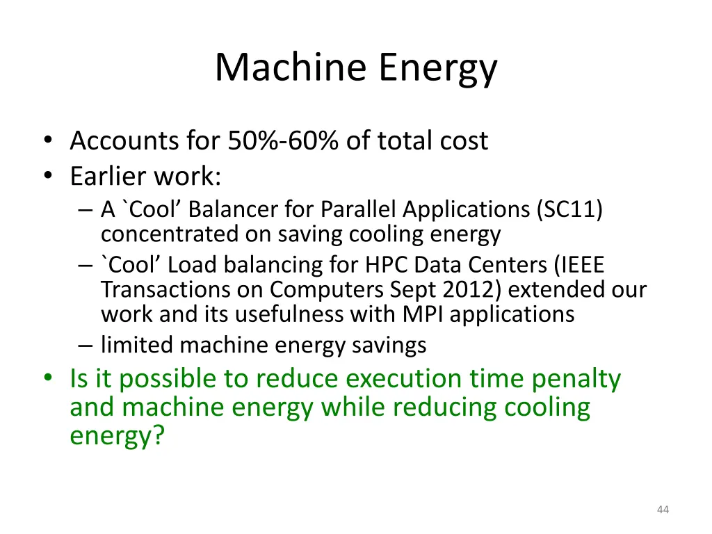 machine energy