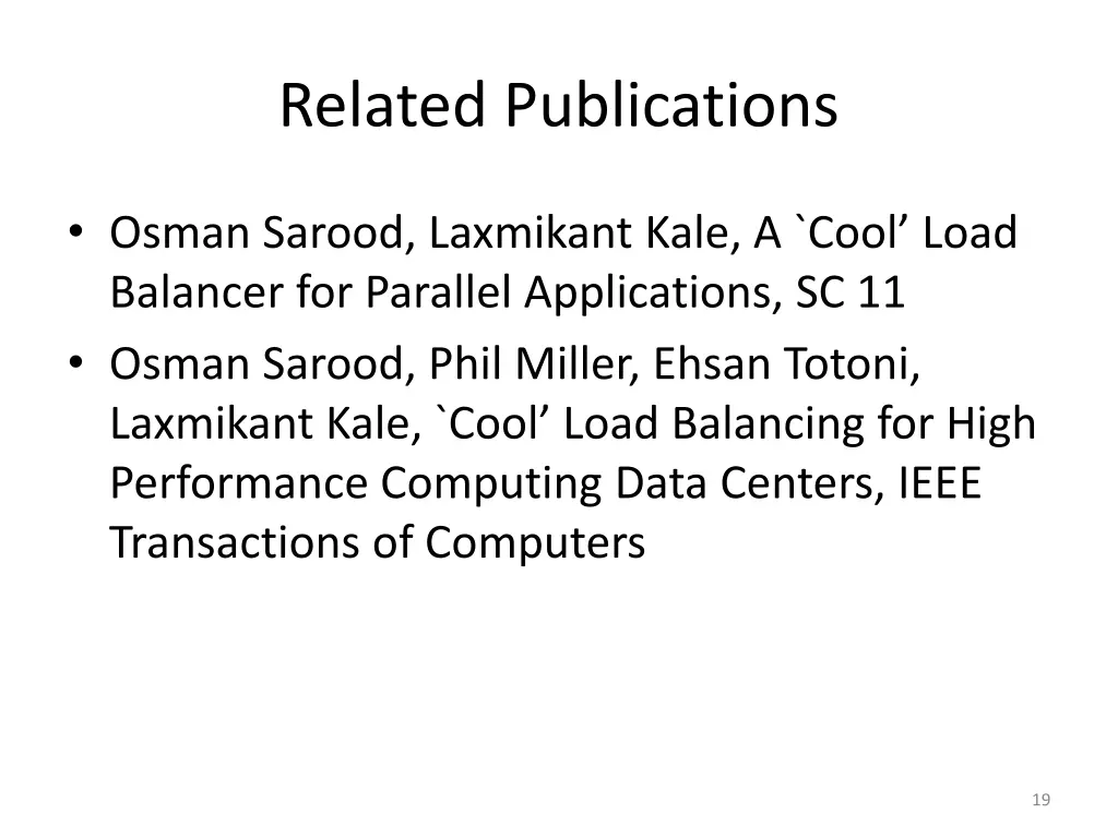 related publications