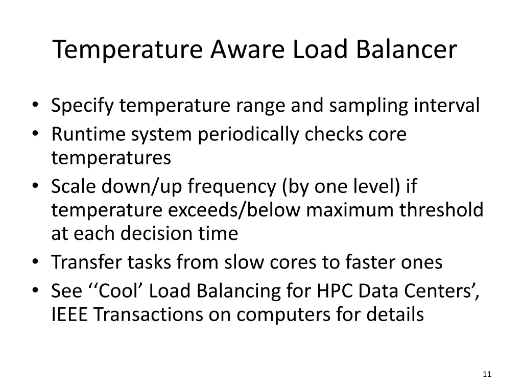 temperature aware load balancer