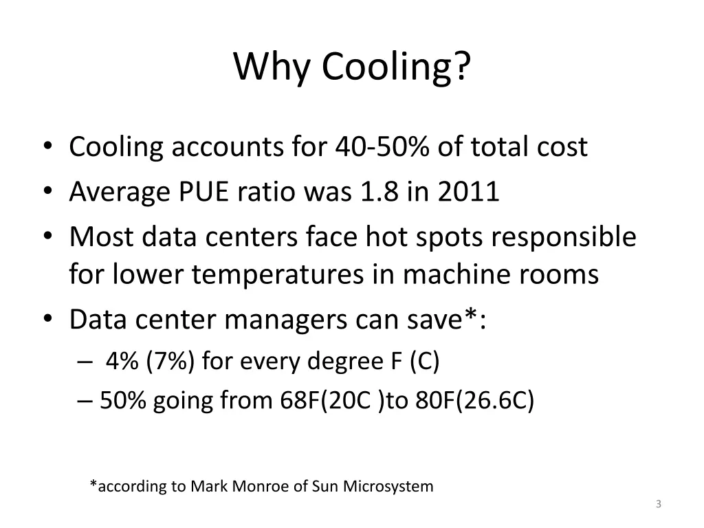 why cooling