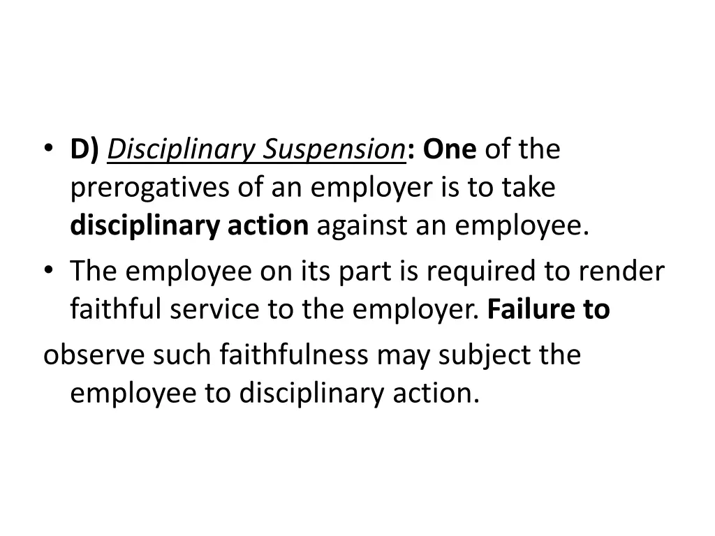 d disciplinary suspension one of the prerogatives