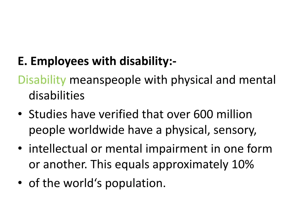 e employees with disability disability