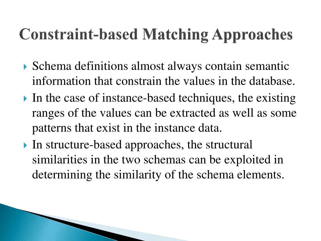 schema definitions almost always contain semantic