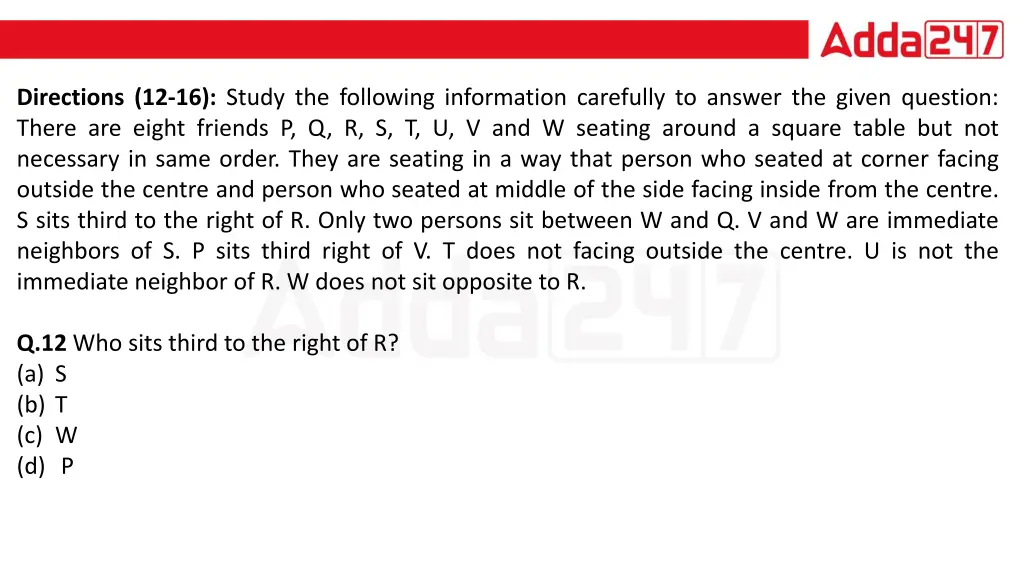 directions 12 16 study the following information