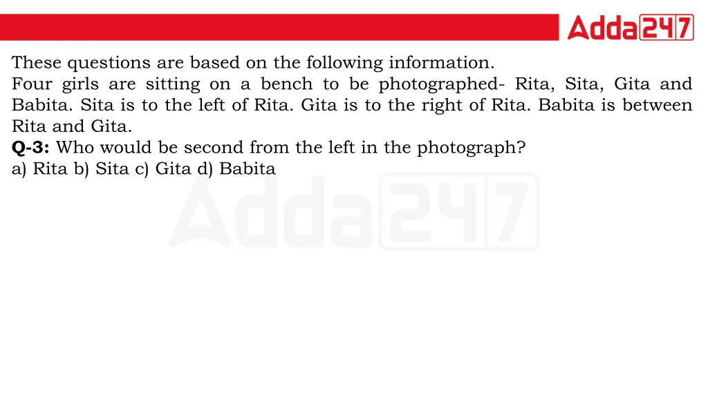 these questions are based on the following