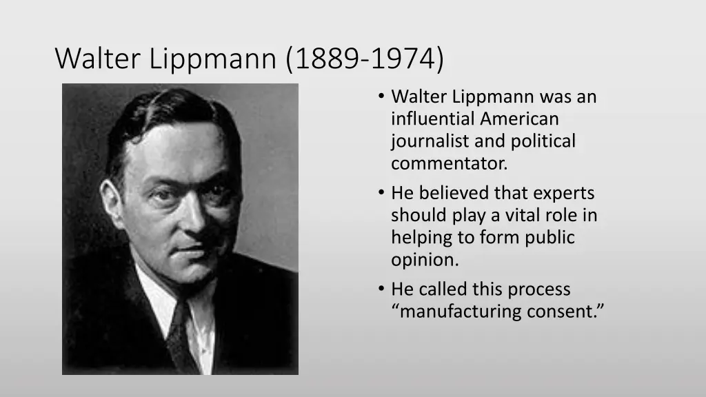 walter lippmann 1889 1974