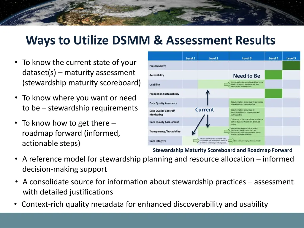 ways to utilize dsmm assessment results