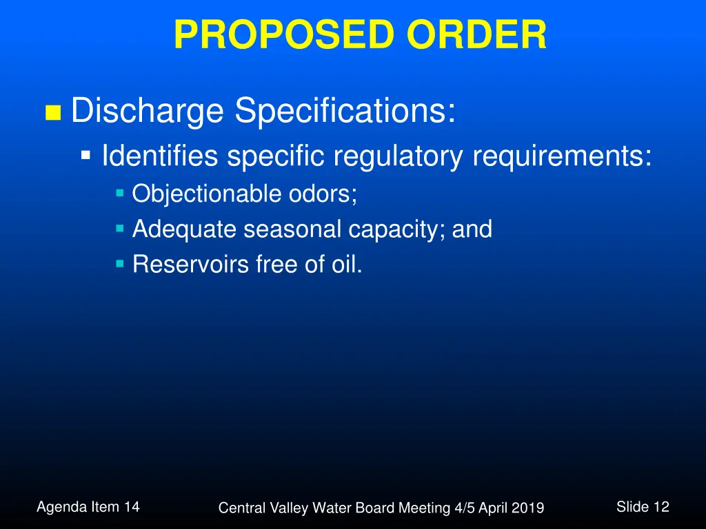 proposed order 2