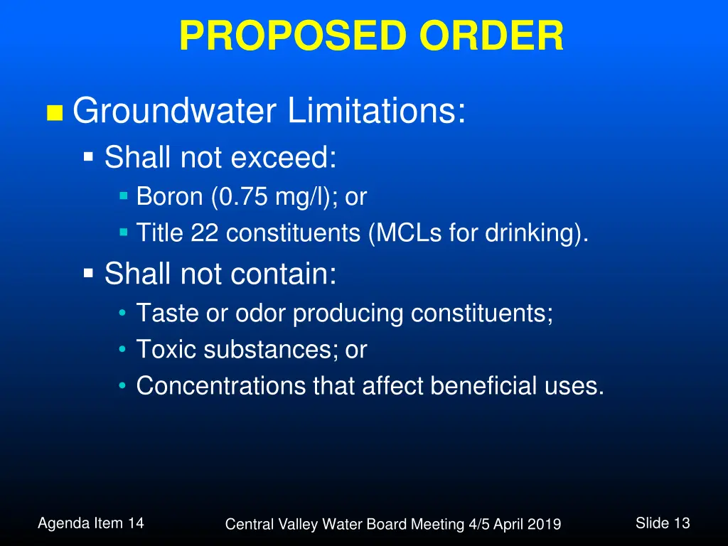 proposed order 3
