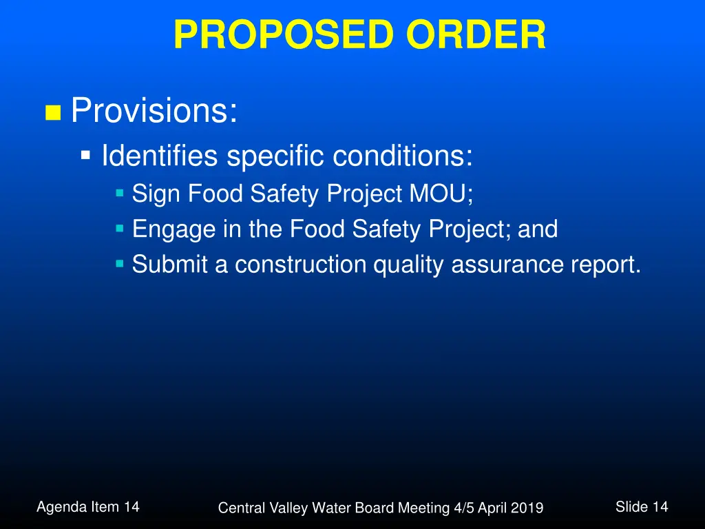 proposed order 4