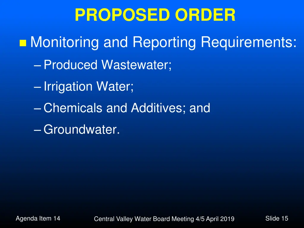 proposed order 5