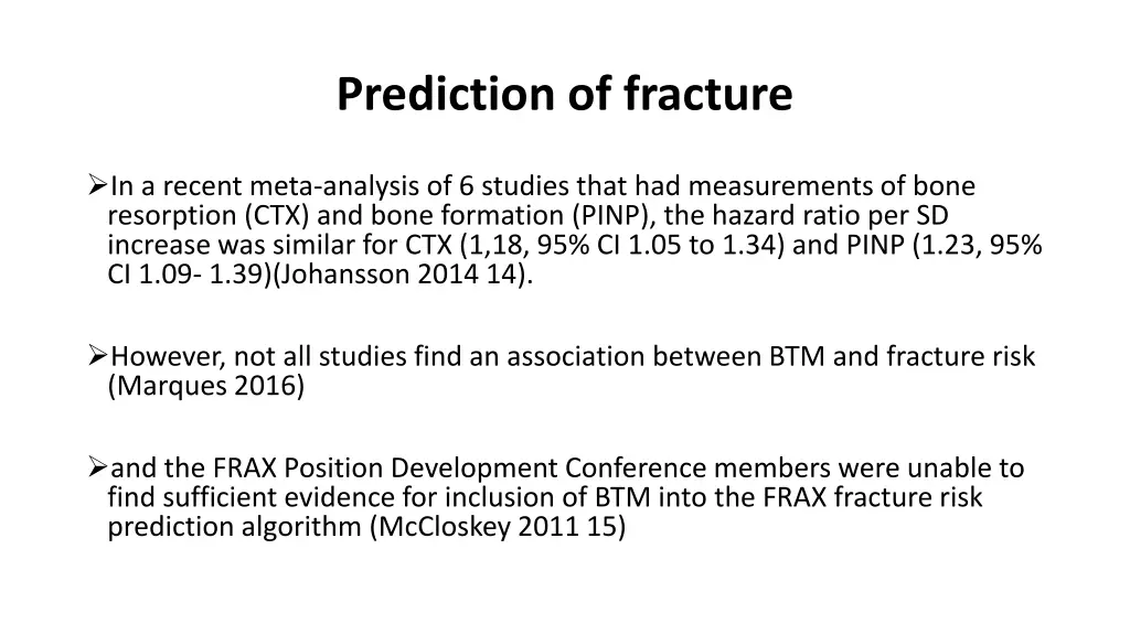 prediction of fracture