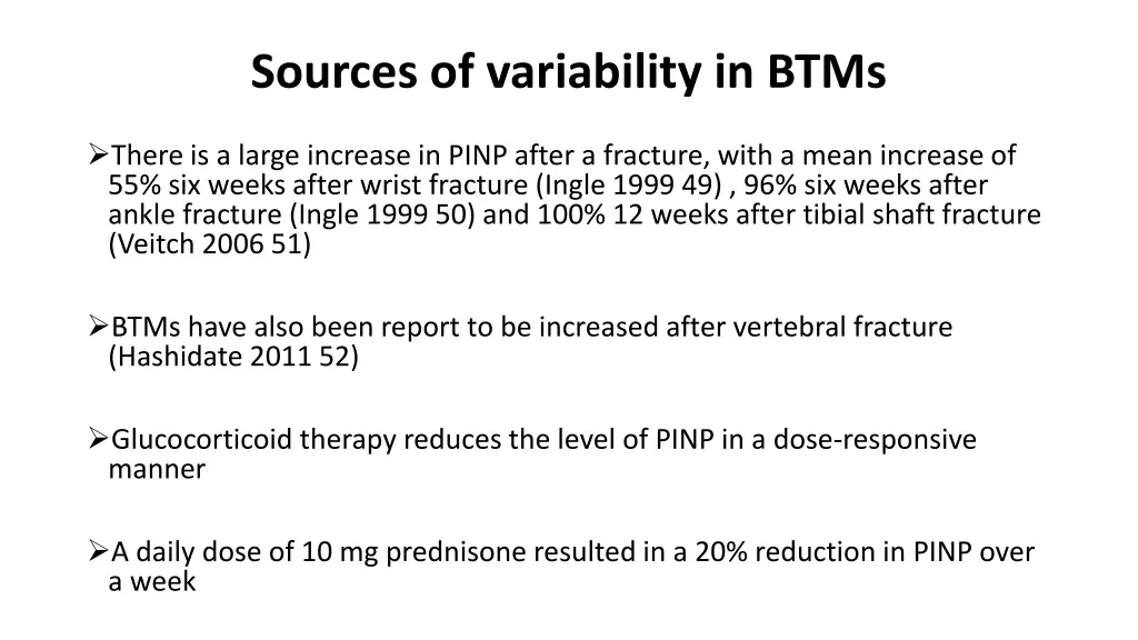 sources of variability in btms