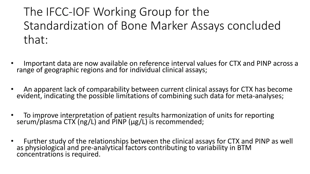 the ifcc iof working group