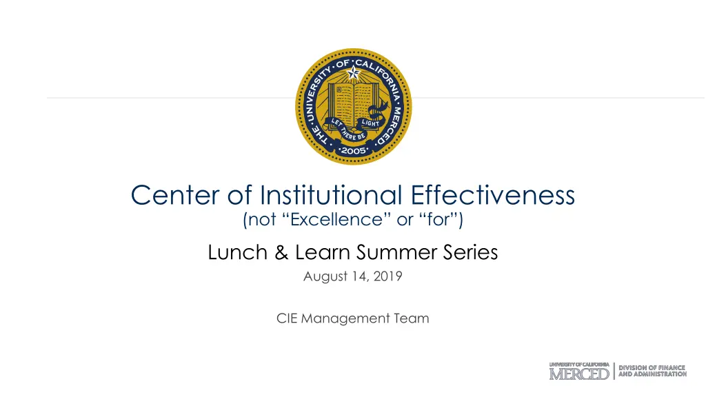 center of institutional effectiveness