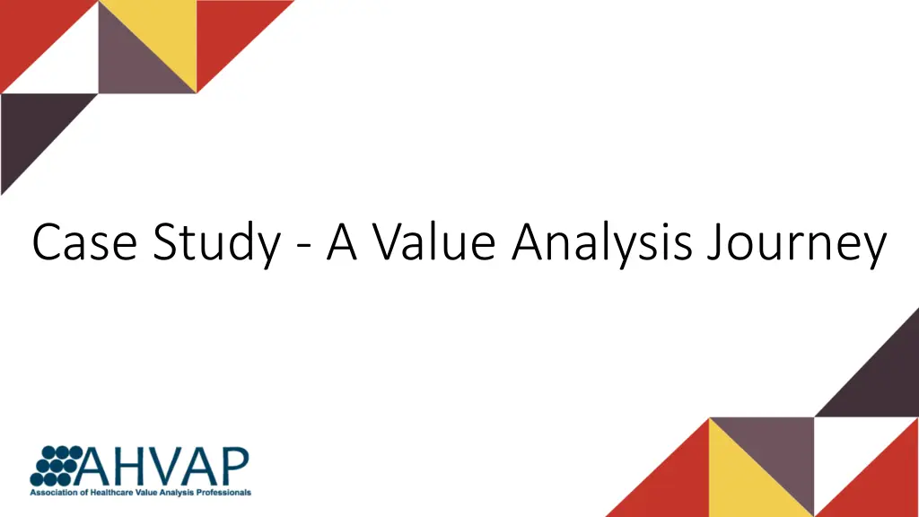 case study a value analysis journey
