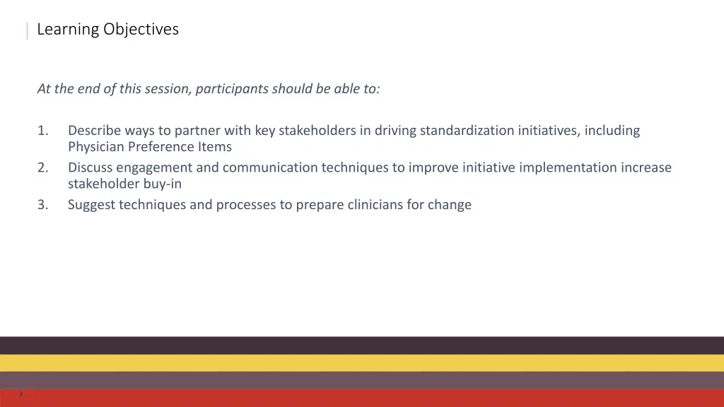 learning objectives