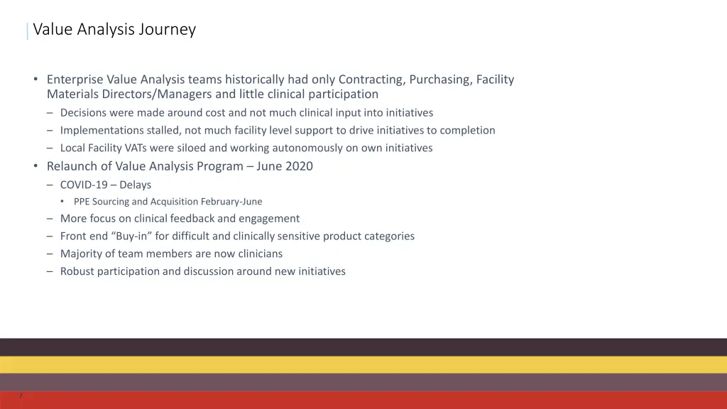 value analysis journey 1