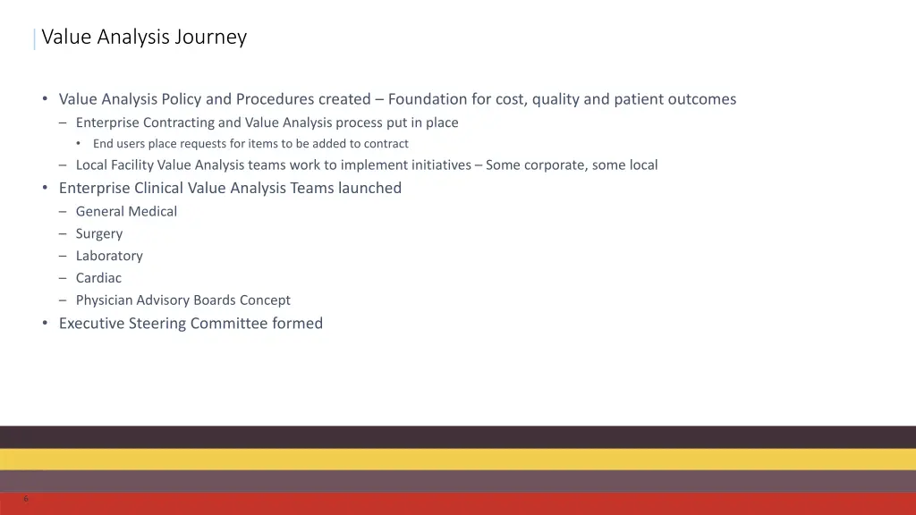 value analysis journey
