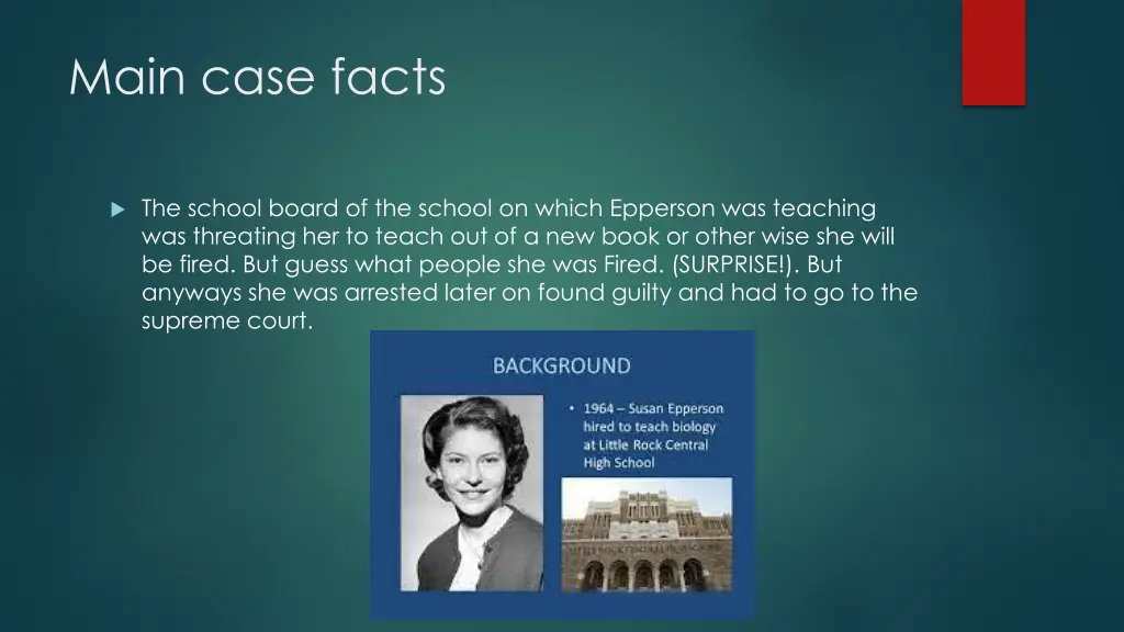 main case facts