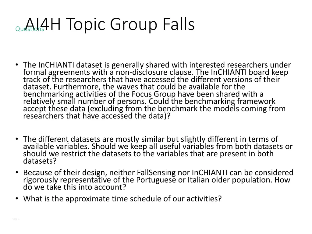 ai4h topic group falls questions