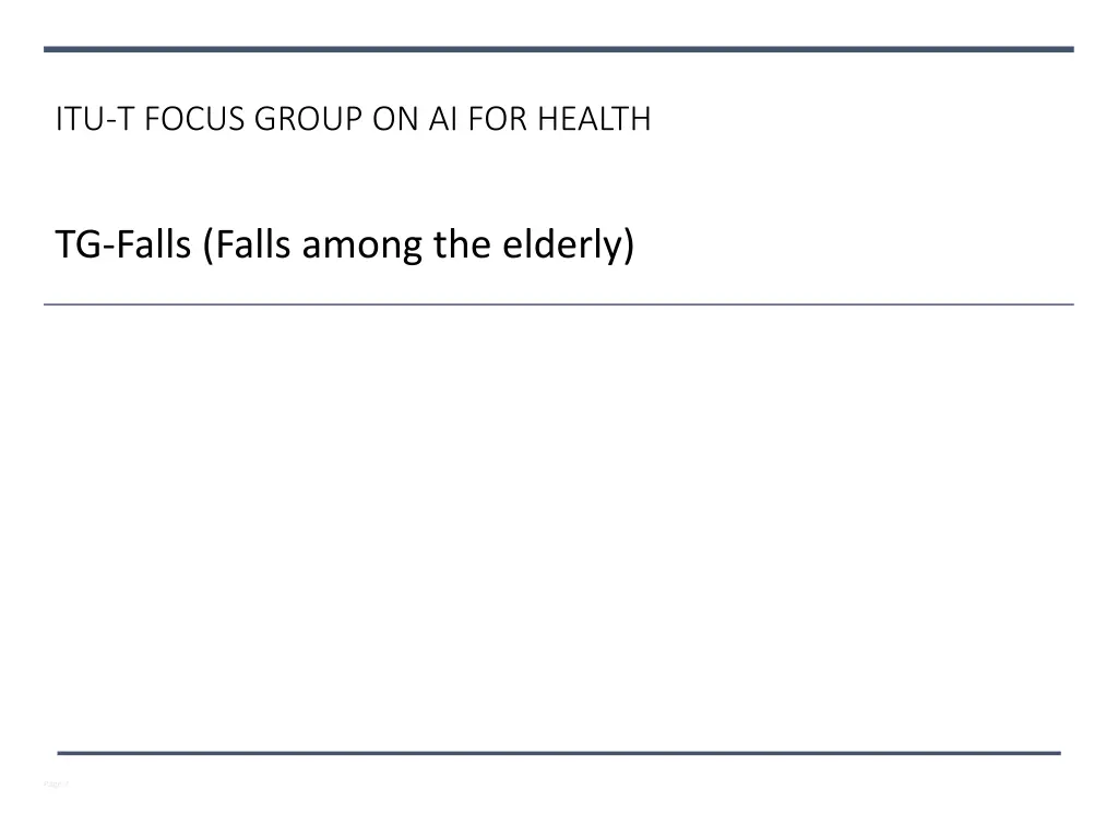 itu t focus group on ai for health