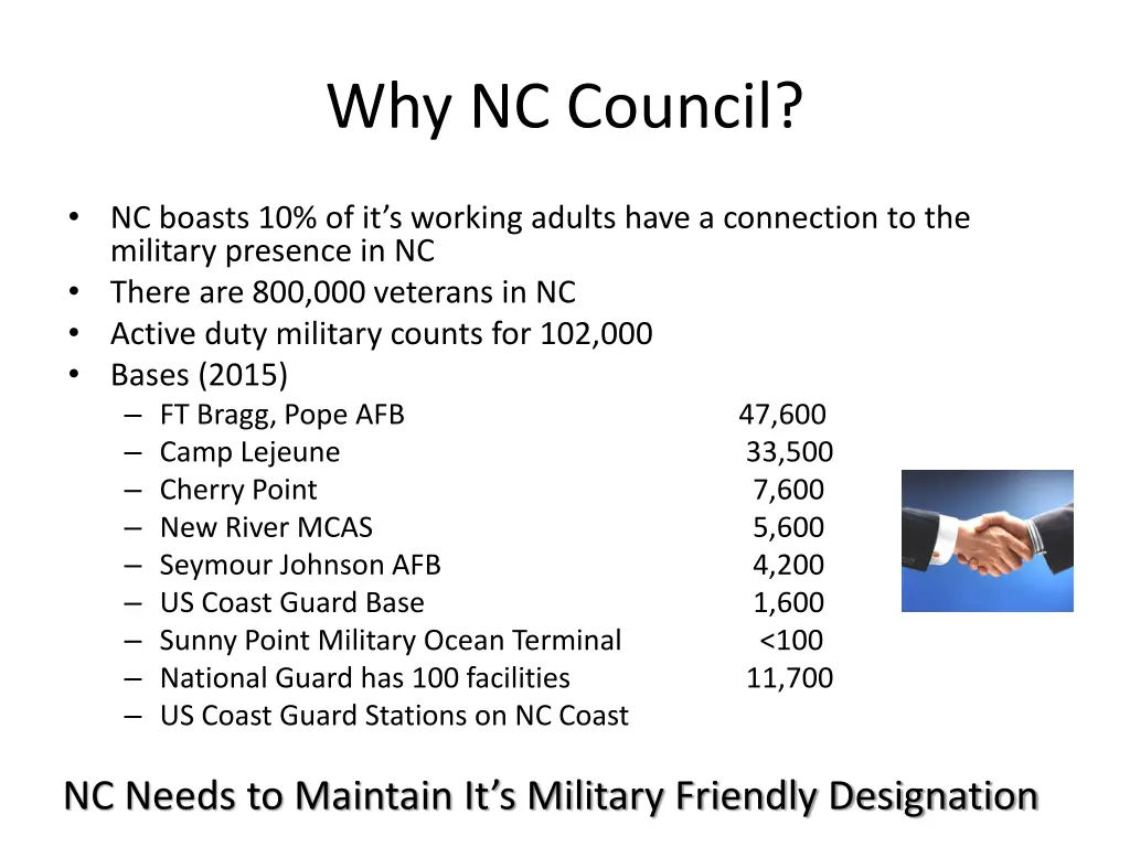 why nc council