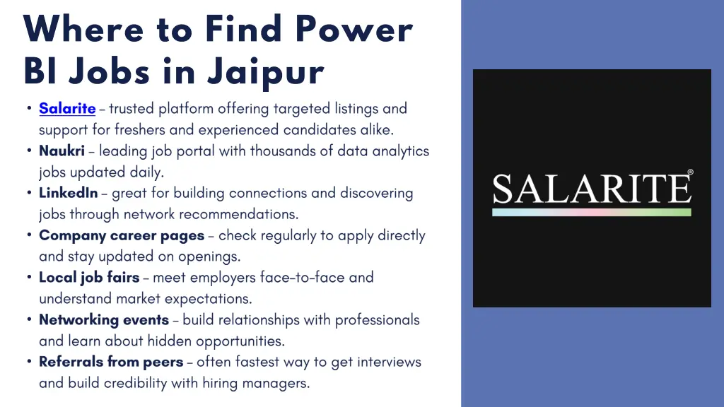 where to find power bi jobs in jaipur