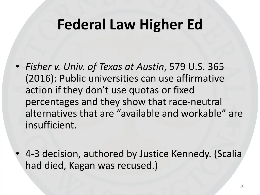 federal law higher ed 1