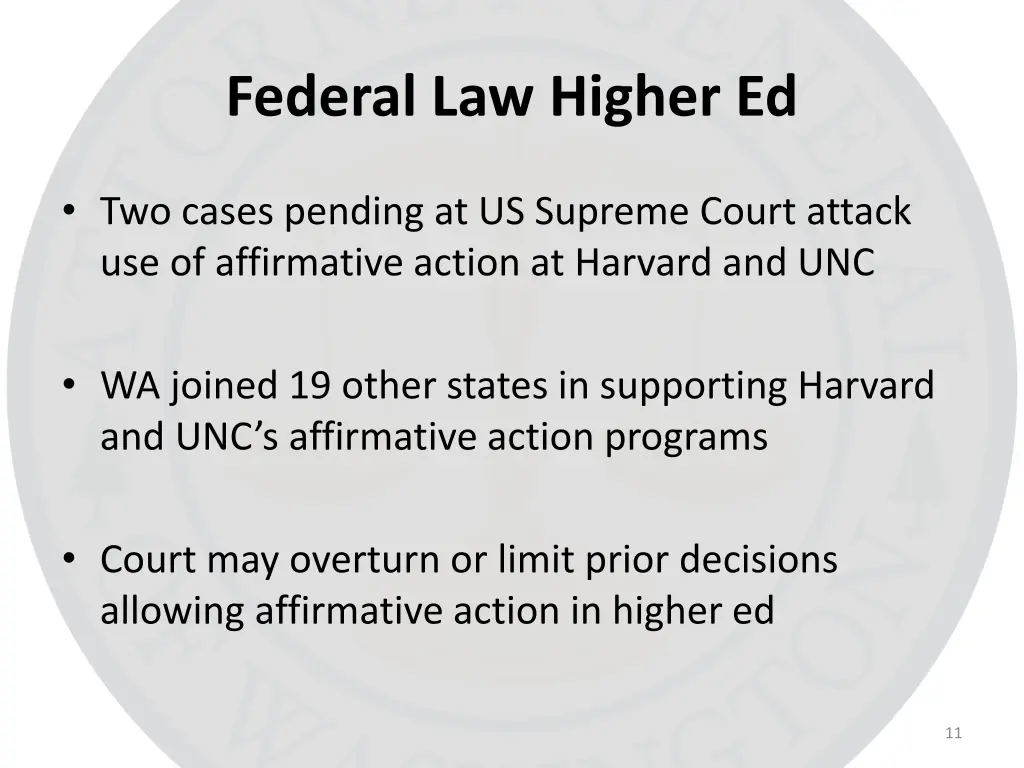 federal law higher ed 2