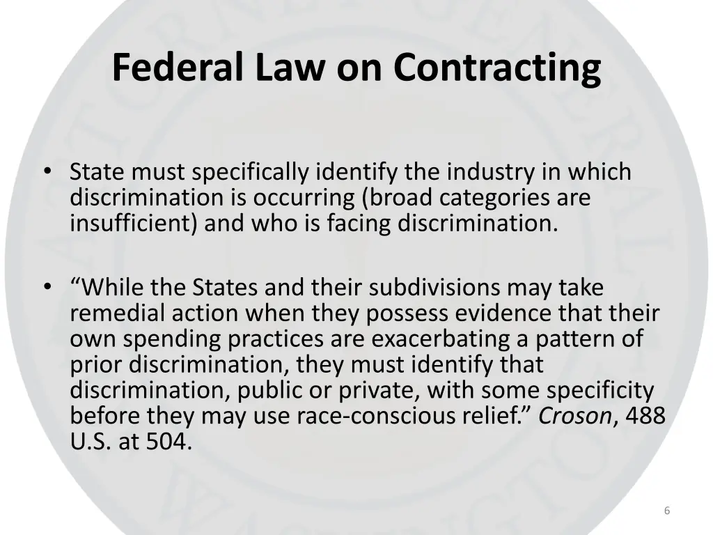federal law on contracting