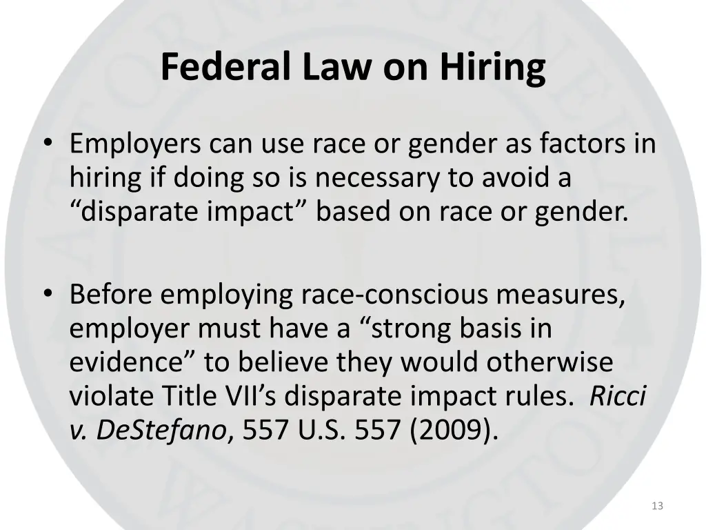 federal law on hiring 1