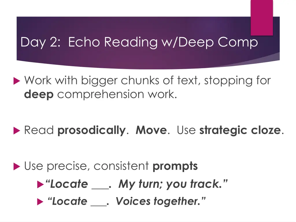 day 2 echo reading w deep comp