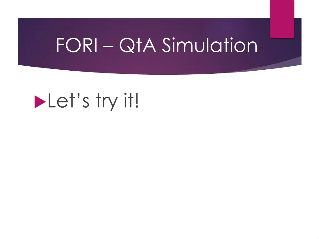 fori qta simulation