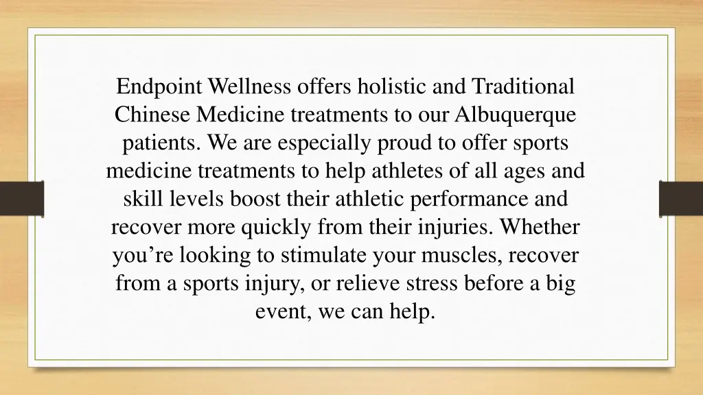 endpoint wellness offers holistic and traditional