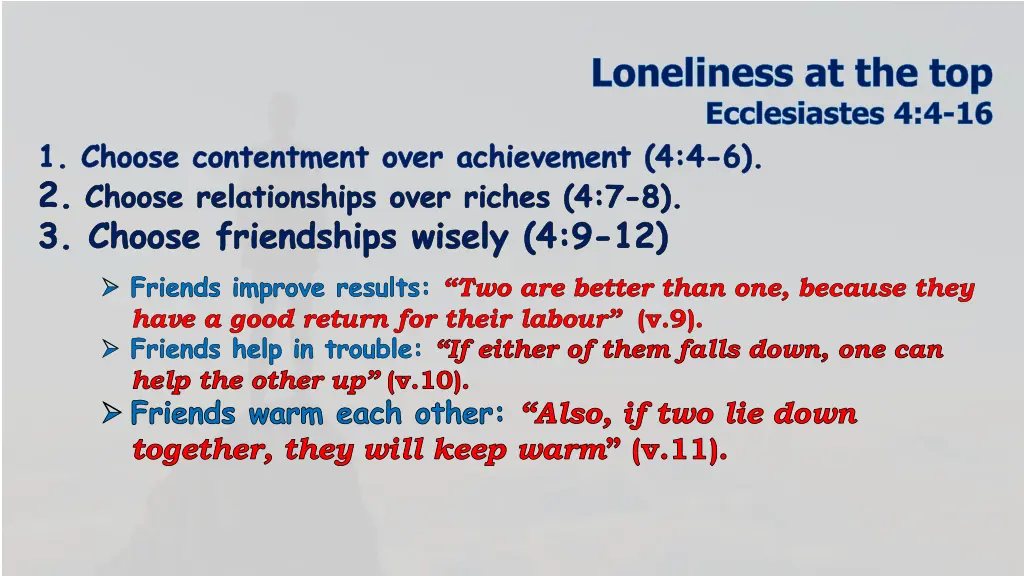 loneliness at the top ecclesiastes 4 4 16 21