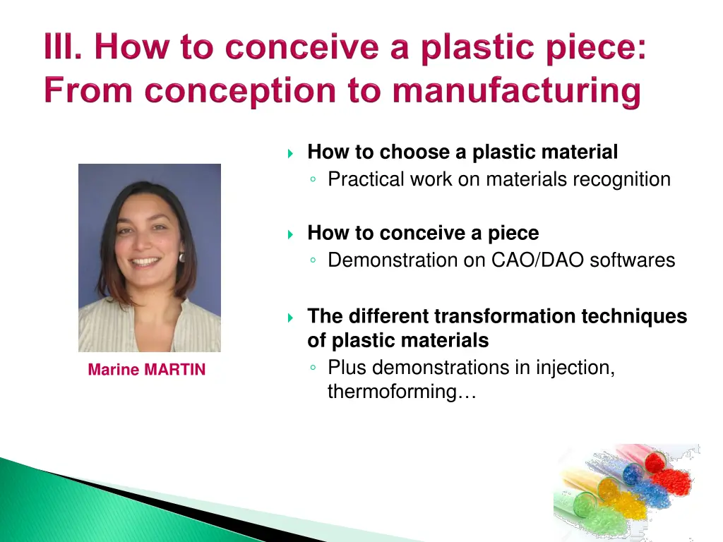 how to choose a plastic material practical work