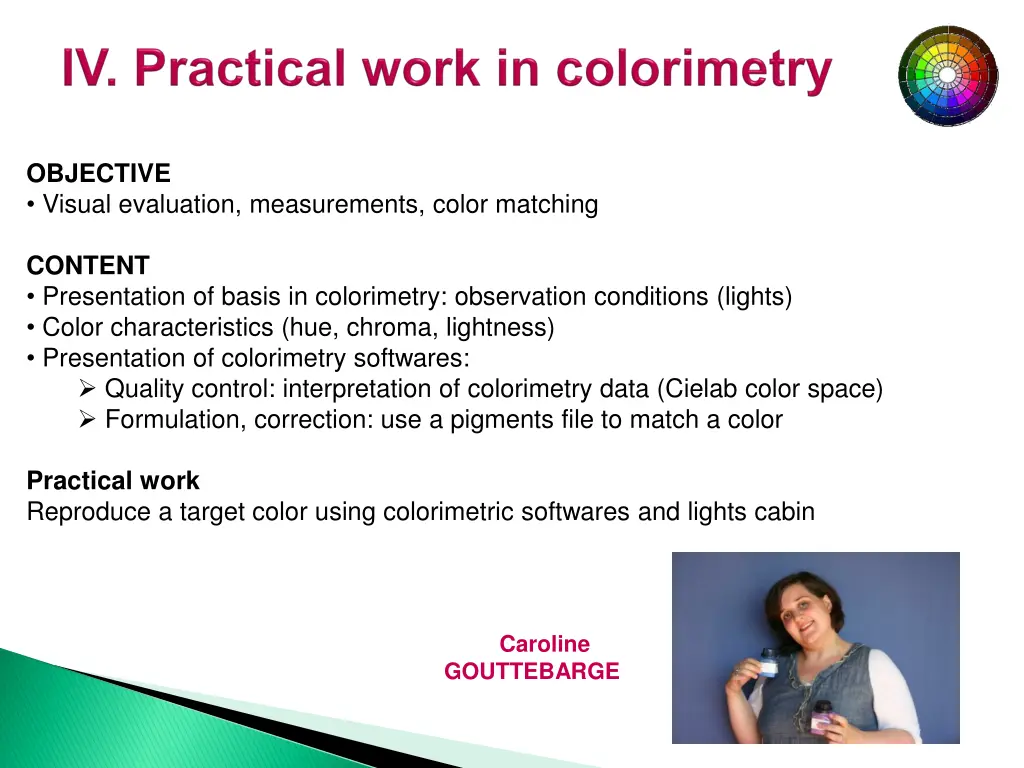 objective visual evaluation measurements color